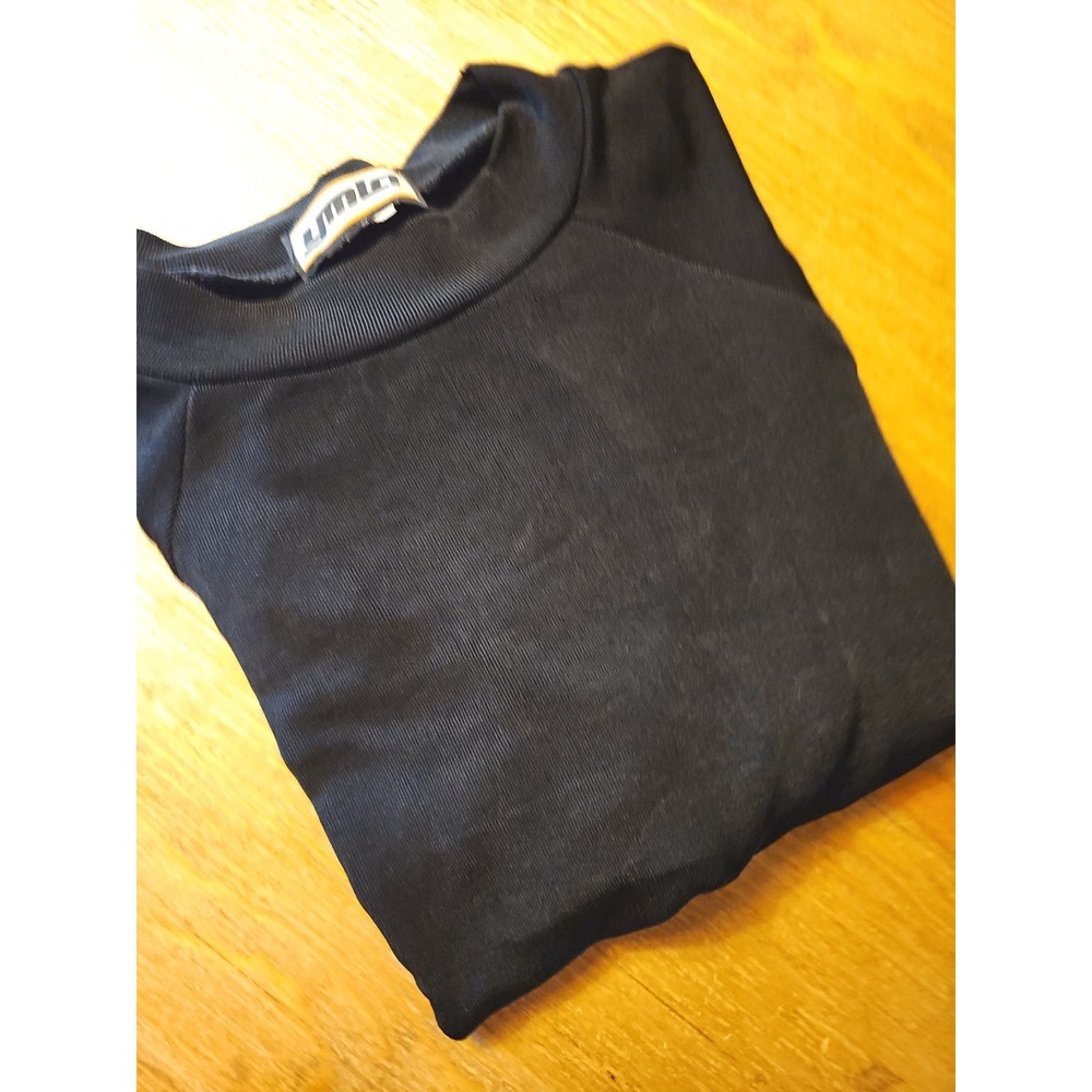 Vintage Y2K 90s YMLA  Size L Black Club Rave Disco  Stretch Texture